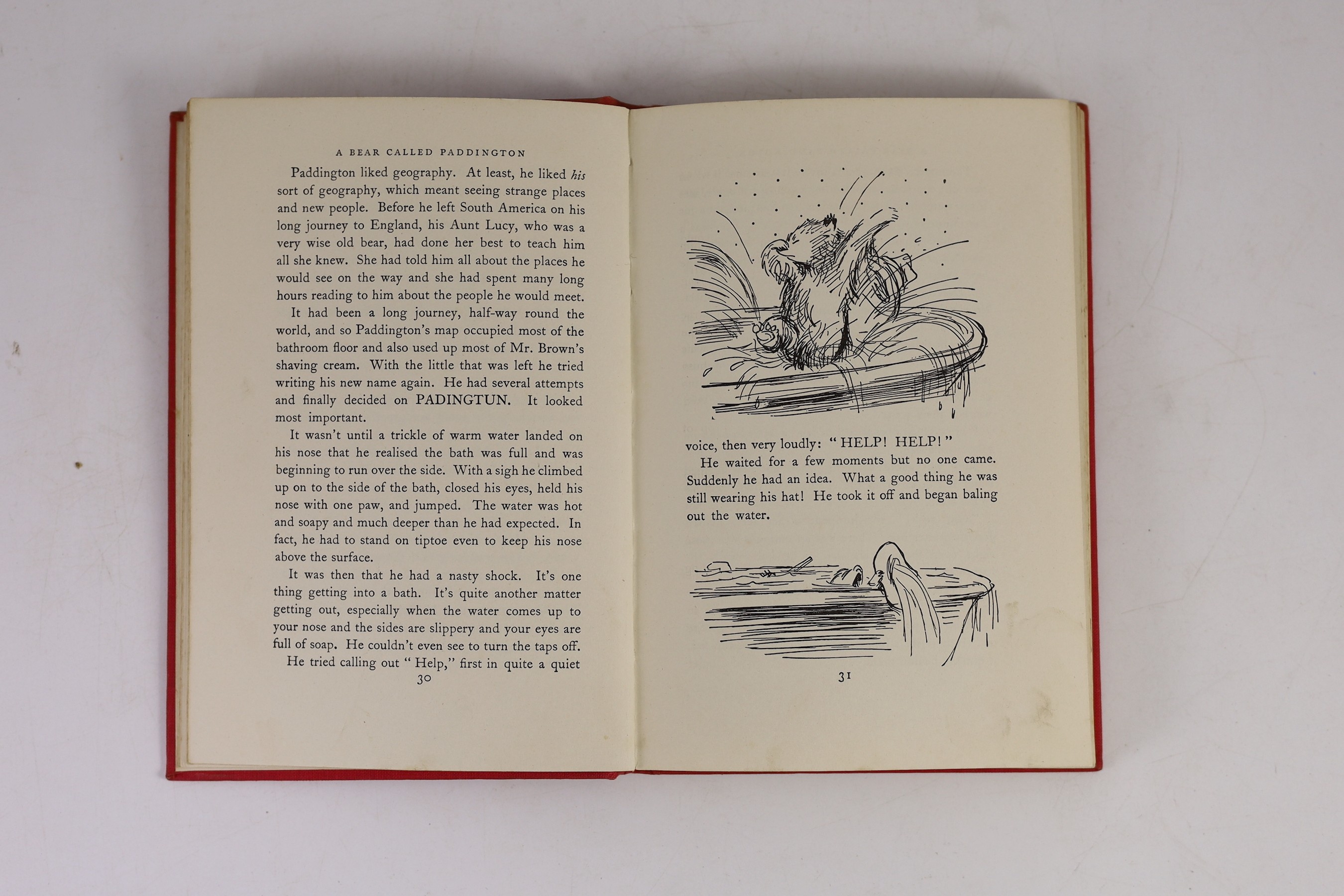 Bond, Michael - A Bear Called Paddington, 1st edition, illustrated by Peggy Fortnum, 8vo, cloth, Collins, London, 1958